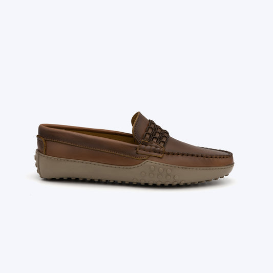 198 Mocassin Cuir Tabac