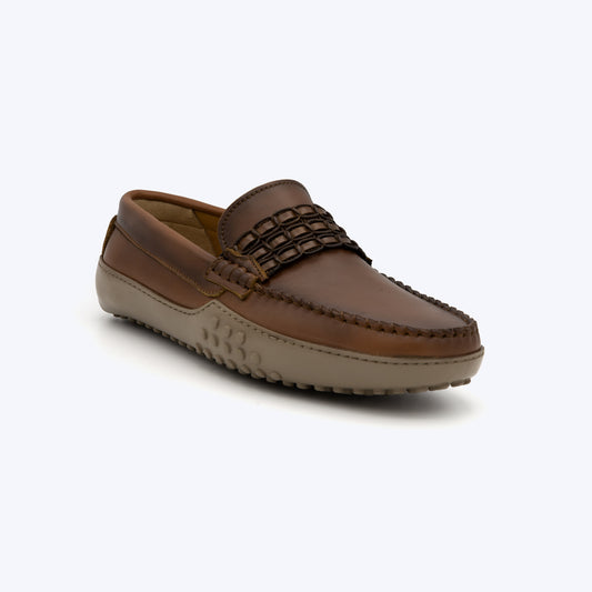 198 Mocassin Cuir Tabac