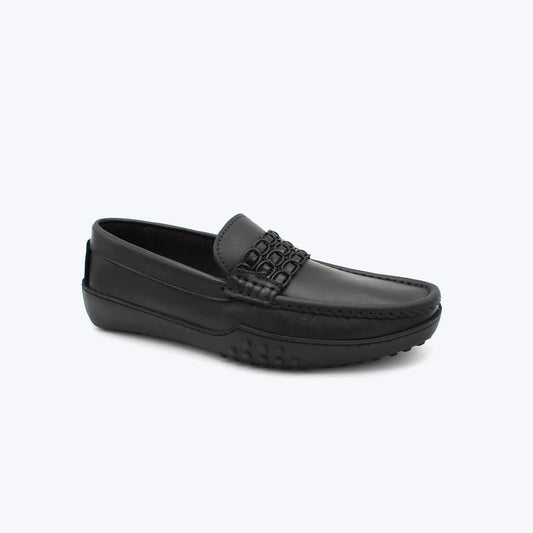 198 Mocassin Cuir Noir