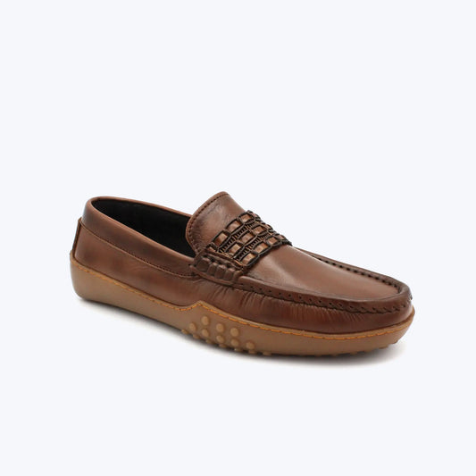 198 Mocassin Cuir Tabac