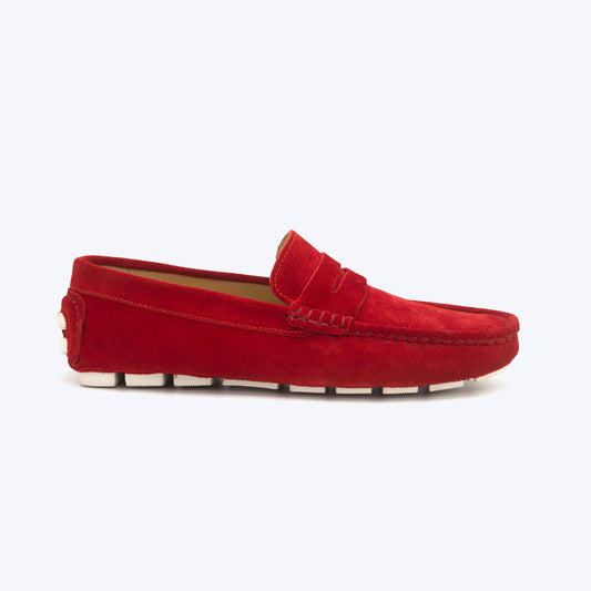 194  Mocassin Daim Rouge