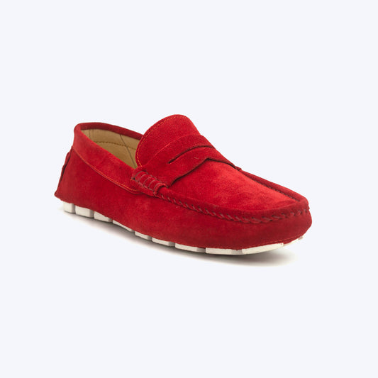 194  Mocassin Daim Rouge