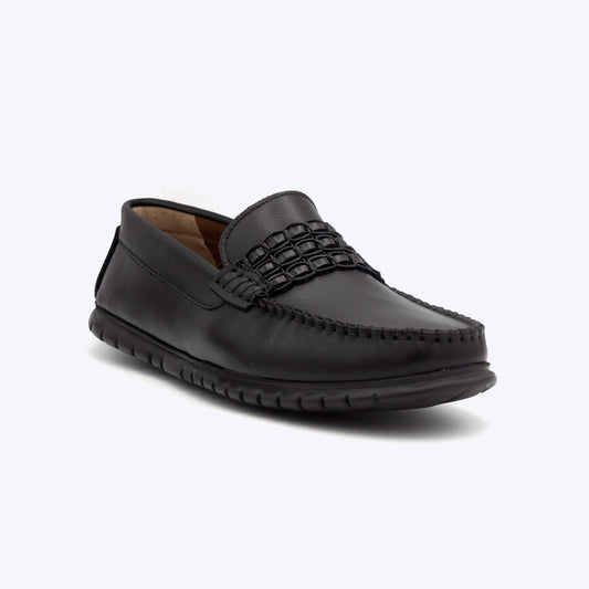 200  Mocassin Cuir Noir