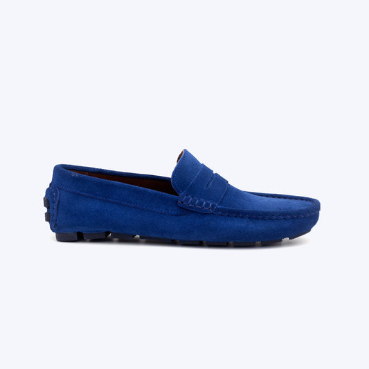 194  Mocassin Daim Bleu
