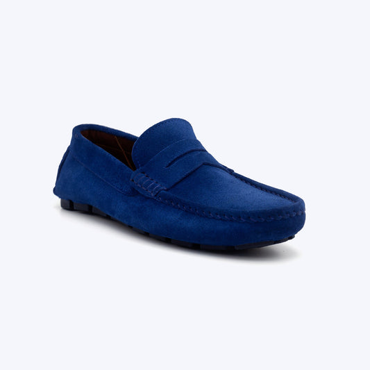 194  Mocassin Daim Bleu