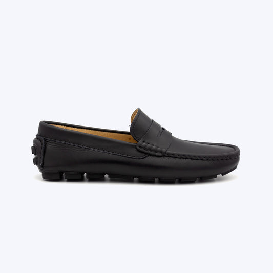 194  Mocassin Cuir Noir