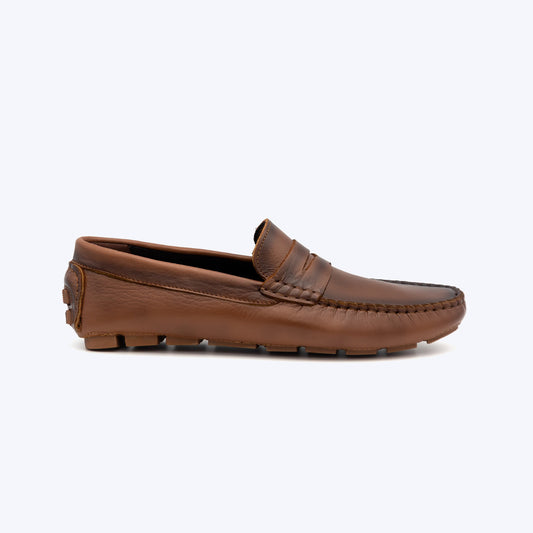 194  Mocassin Cuir Tabac
