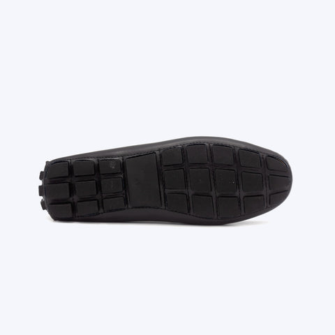 194  Mocassin Cuir Noir