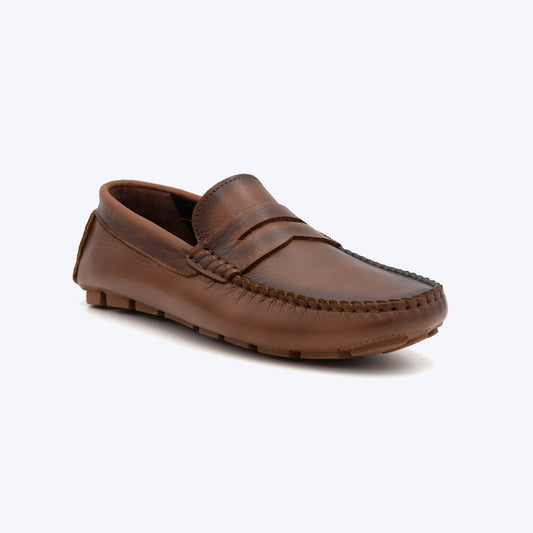194  Mocassin Cuir Tabac