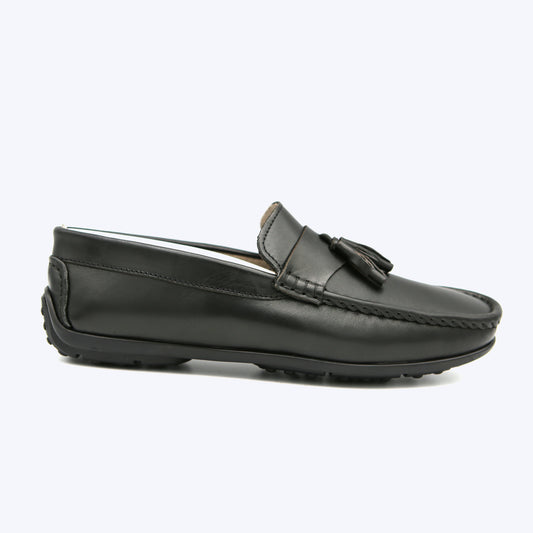 145  Mocassin Cuir  Noir