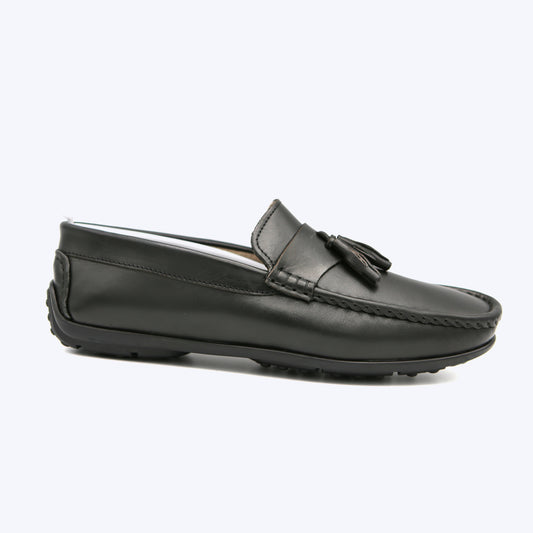 145  Mocassin Cuir  Noir