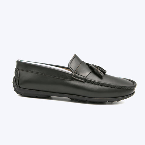 145  Mocassin Cuir  Noir