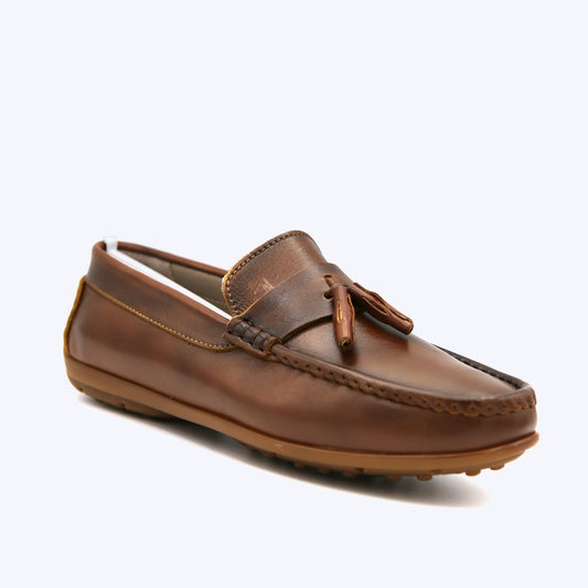 145  Mocassin Cuir  Tabac