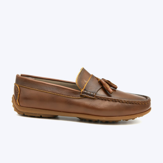 145  Mocassin Cuir  Tabac