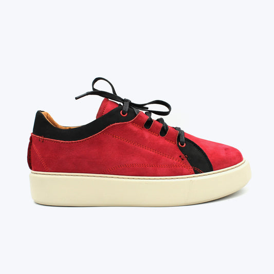 115 Basket  Nubuck Rouge