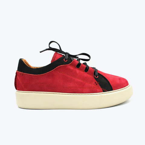 115 Basket  Nubuck Rouge