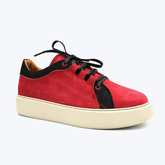 115 Basket  Nubuck Rouge