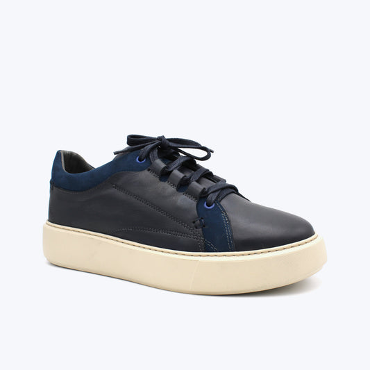 115 Basket Cuir Bleu Marine